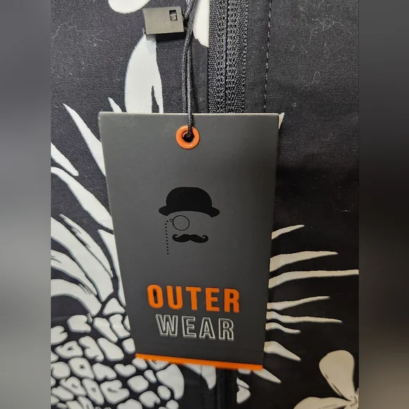 Denim And Flower Ricky Singh Black/White Floral Bomber Jacket. Size S. NWT - Picture 7 of 13